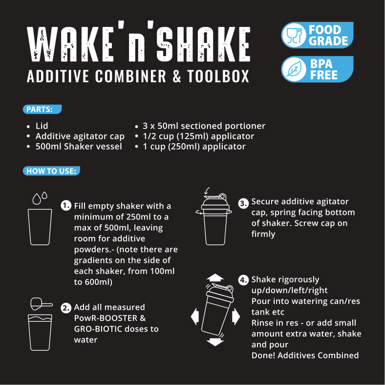 WAKE 'N' SHAKE Additive Combiner - High Powered Organics